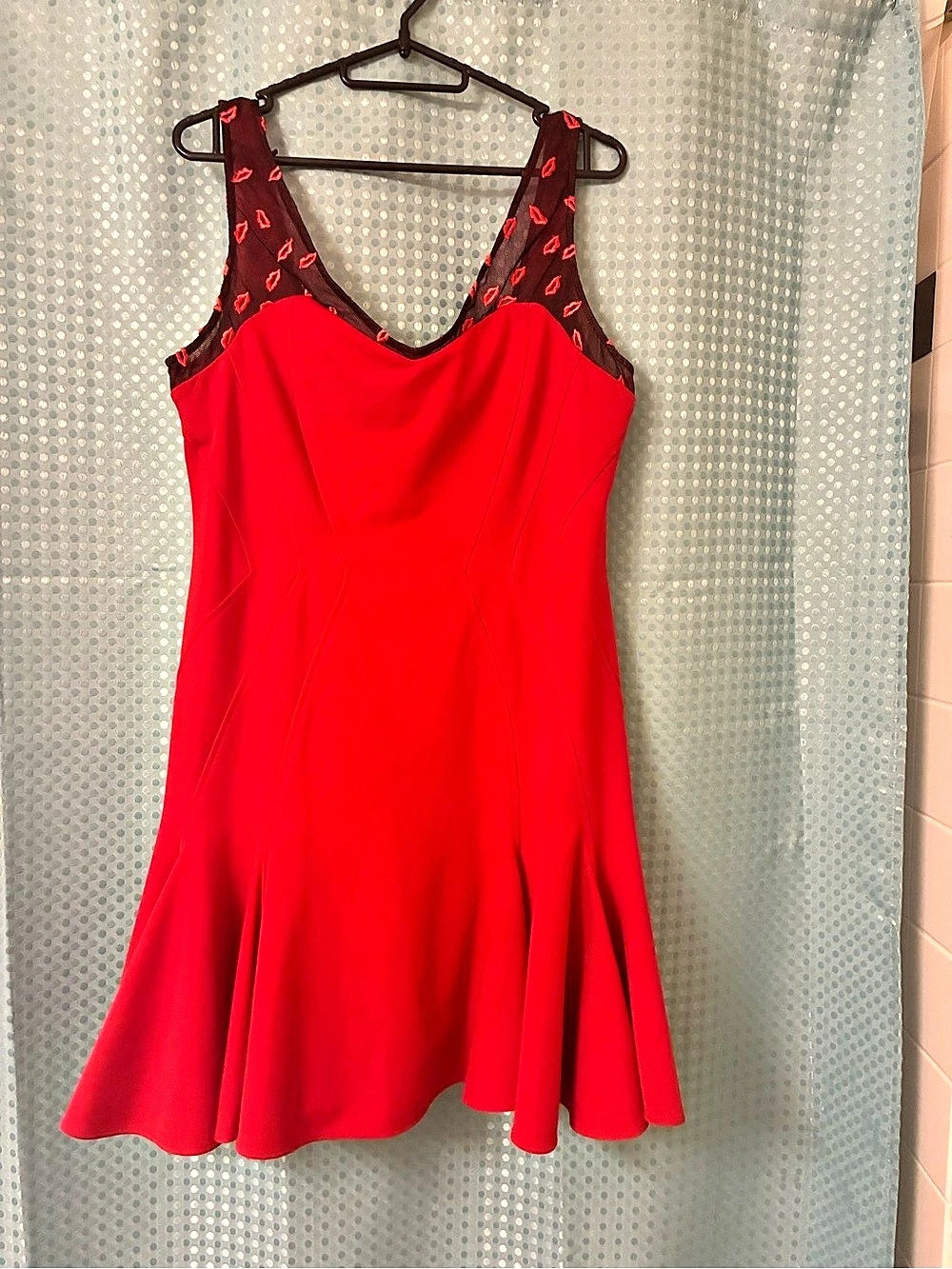 Red & Black Mini Dress